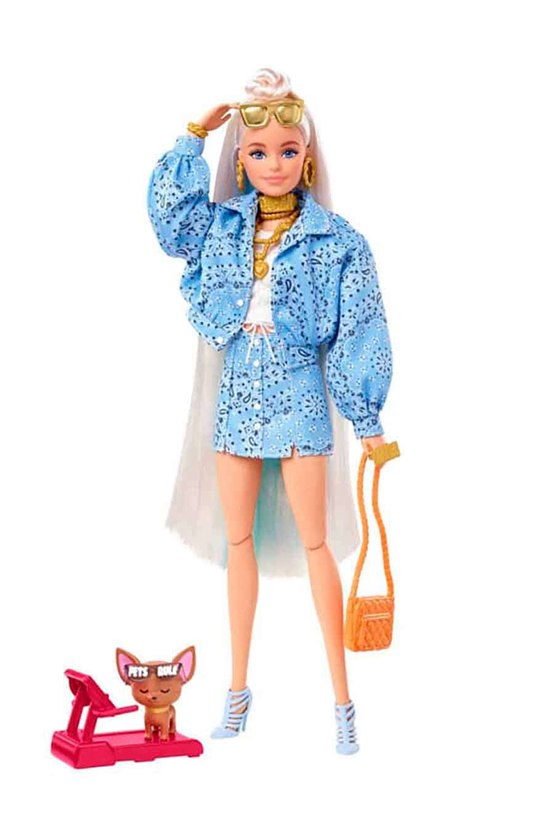 Barbie Extra Mavi Takımlı Bebek HHN08 Barbie Extra Mavi Takımlı Bebek HHN08
