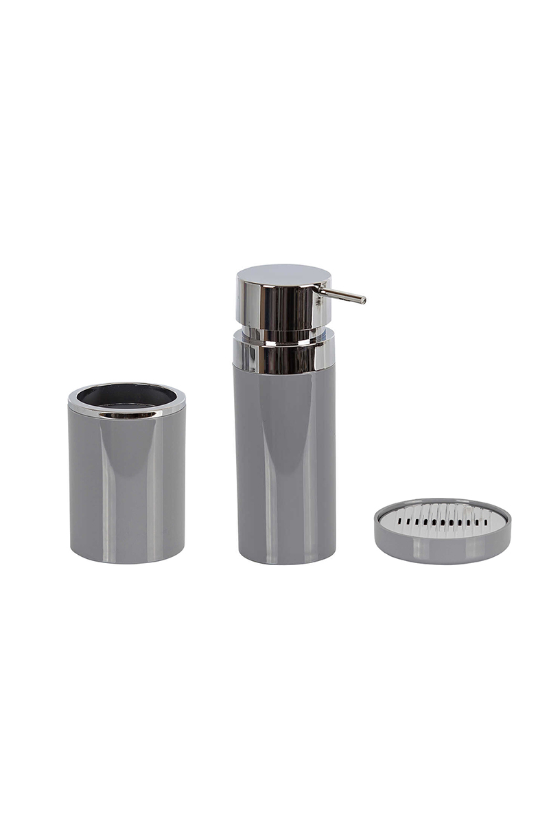 Hometime Banyo Seti 3 Parça Gri Hometime Banyo Seti 3 Parça Gri