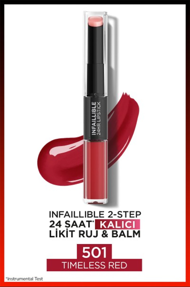 Loreal Paris Infaıllable Ruj 501 Timeless Red Loreal Paris Infaıllable Ruj 501 Timeless Red
