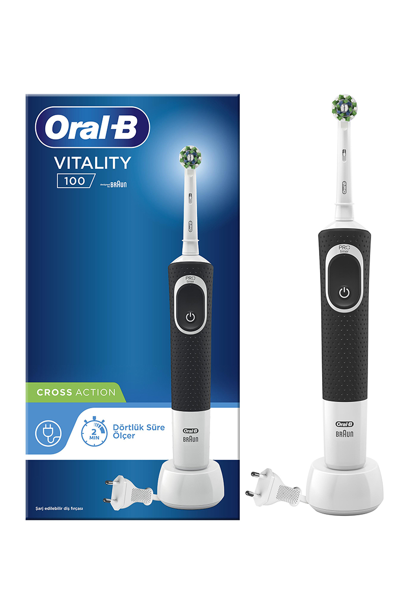 Oral B Şarjlı Diş Fırçası Cross Action Siyah Box D100