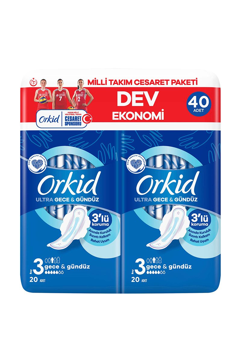 Orkid Ultra Ekstra Cesaret Paketi Gece 40 Lı Orkid Ultra Ekstra Cesaret Paketi Gece 40 Lı