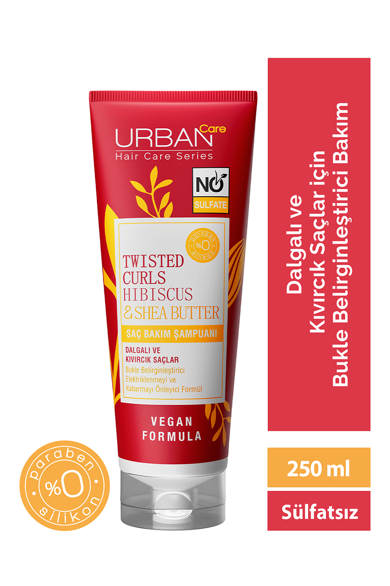 Urban Care Curl Hibiscus & Shea Butter 250ml Sülfatsız Şampuan Urban Care Curl Hibiscus & Shea Butter 250ml Sülfatsız Şampuan