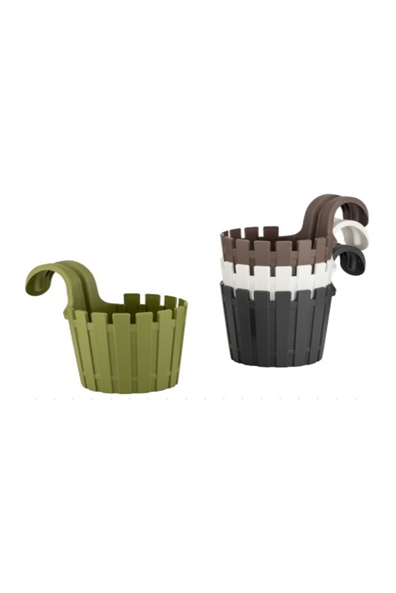 Akasya Tekli Askılı Balkon Saksısı 1,5 Lt Yeşil Akasya Tekli Askılı Balkon Saksısı 1,5 Lt Yeşil