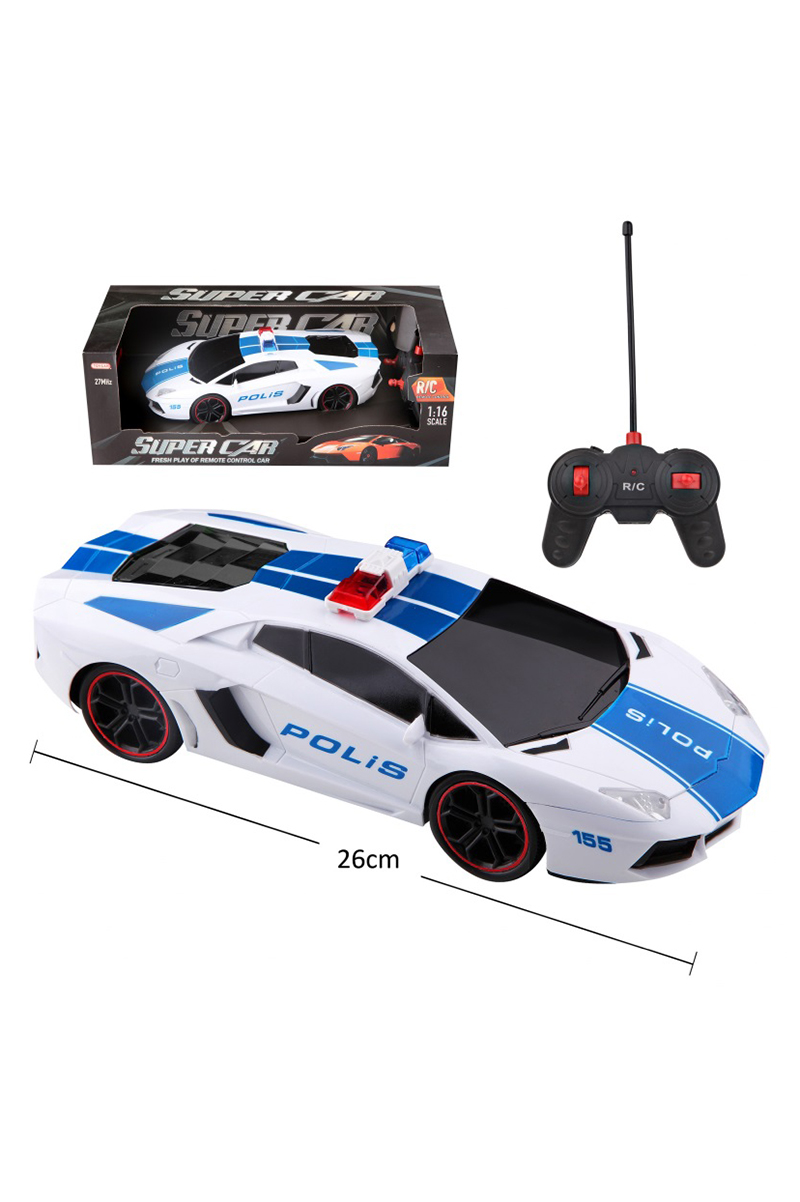 Oyuncak Uzaktan Kumandalı Polis Car 1/16 Ölçekli