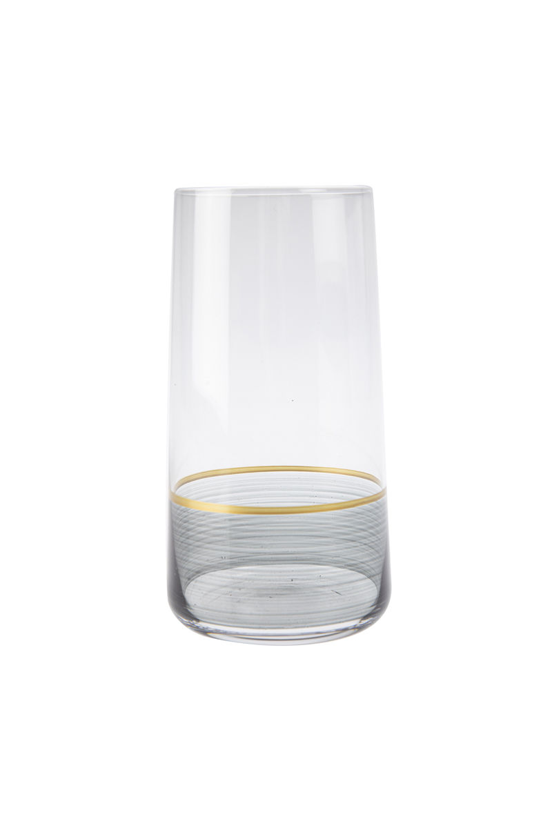 Rakle Gold Echo Meşrubat Bardağı Seti 4'lü 540 cc Füme