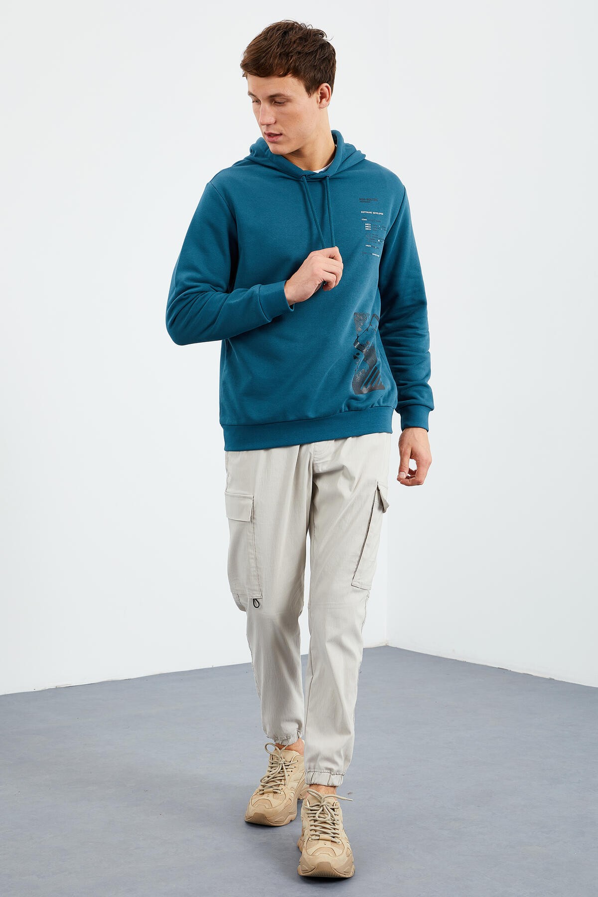 Tommy Life Erkek Sweatshirt 88018 ZUMRUT Tommy Life Erkek Sweatshirt 88018 ZUMRUT