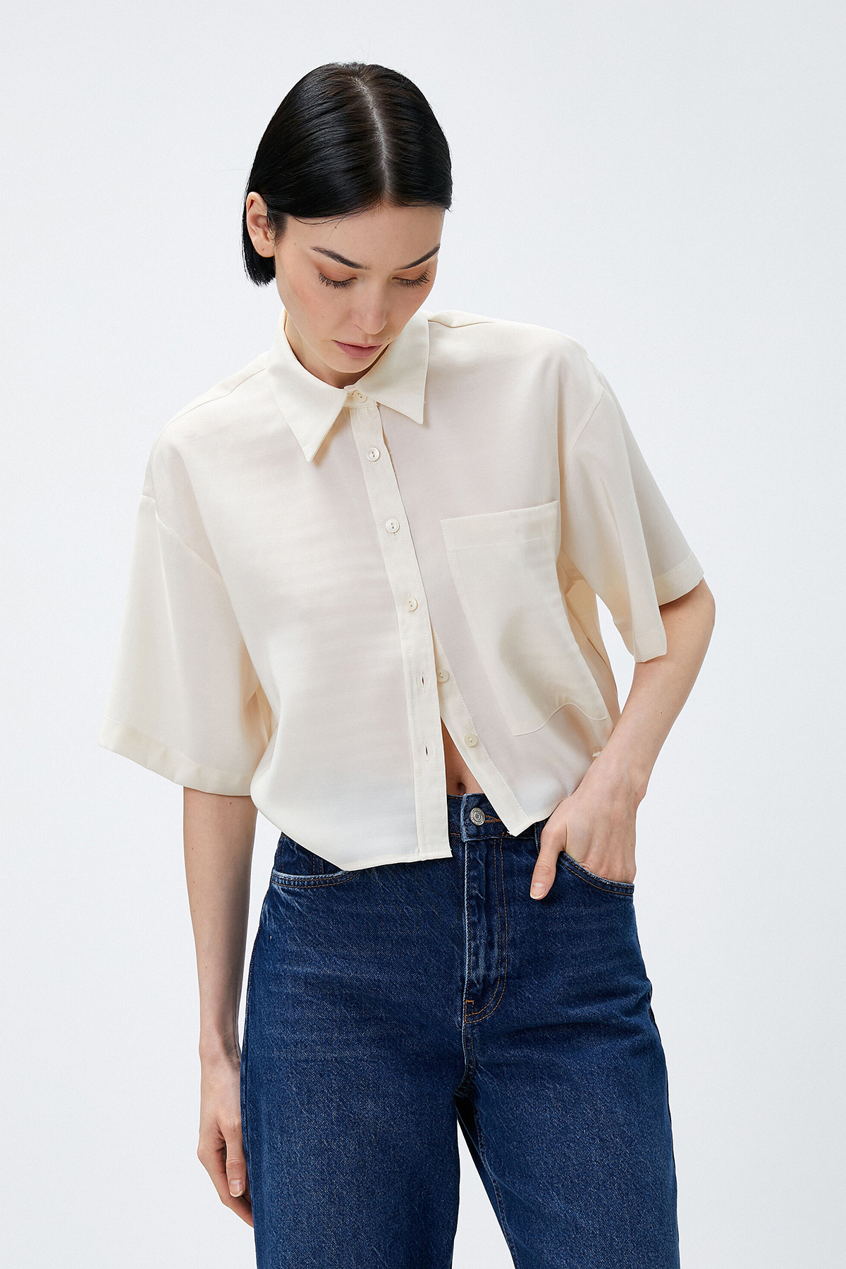 Koton Kadın Gömlek 3SAK60007PW Koton Kadın Gömlek 3SAK60007PW