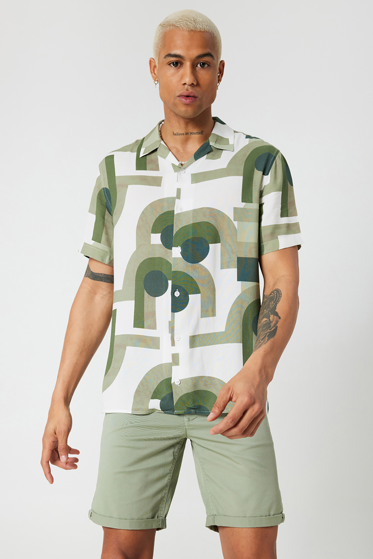 Loft Erkek Kısa Kol Gömlek LF2031460 GRN