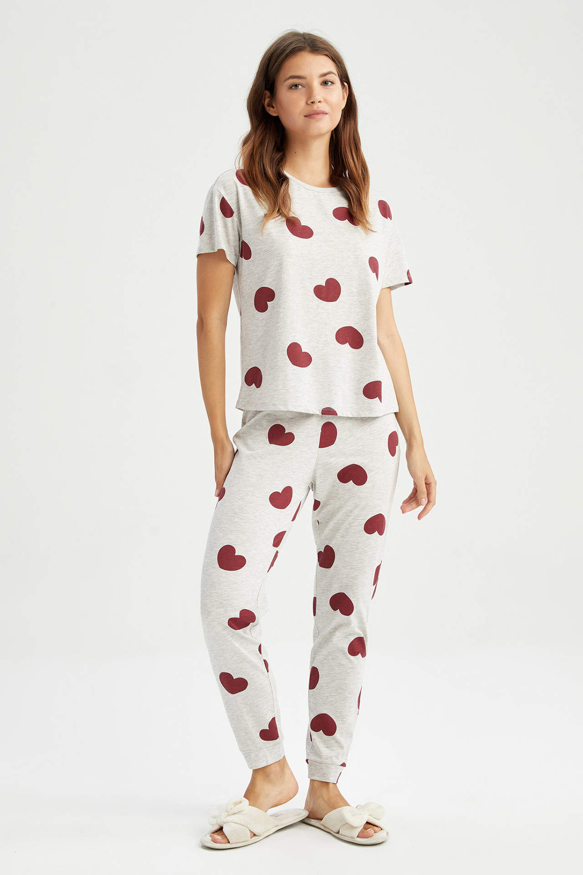 Defacto Kadın Pijama Takımı Y2834AZTR Defacto Kadın Pijama Takımı Y2834AZTR