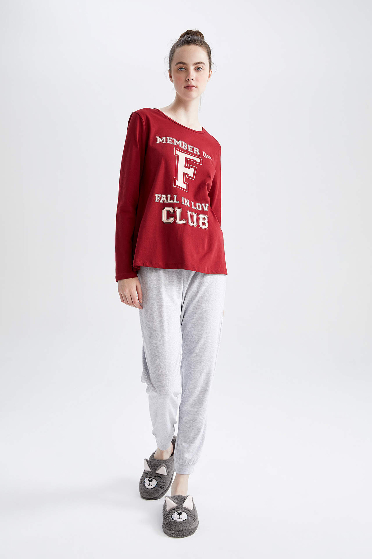 Defacto Kadın Pijama Takımı Y2836AZTR Defacto Kadın Pijama Takımı Y2836AZTR