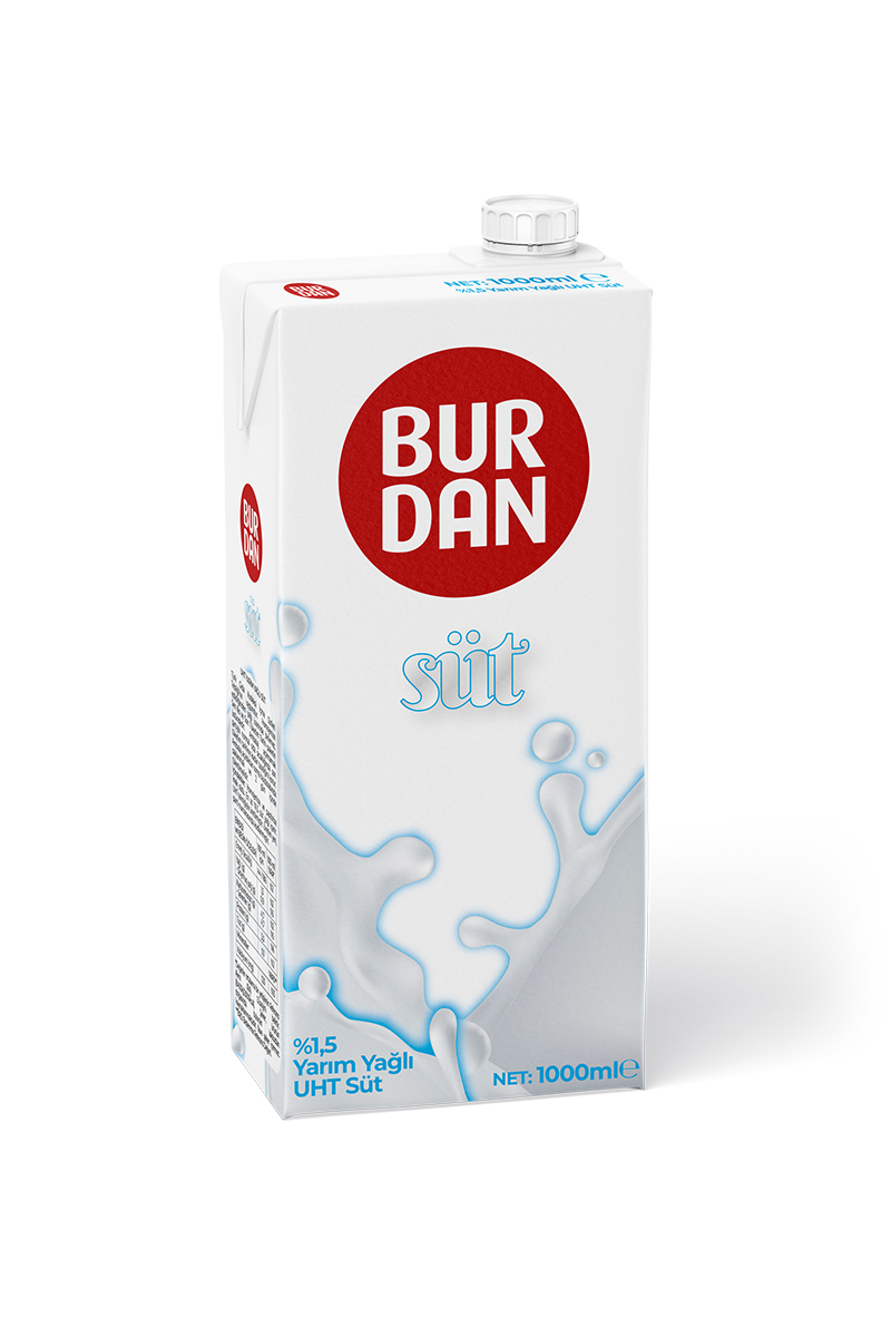 Burdan Yarım Yağlı Süt 1 L Burdan Yarım Yağlı Süt 1 L