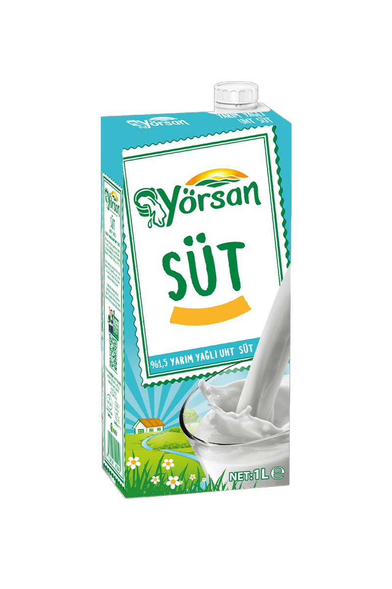 Yörsan Yarım Yağlı Süt 1 L Yörsan Yarım Yağlı Süt 1 L
