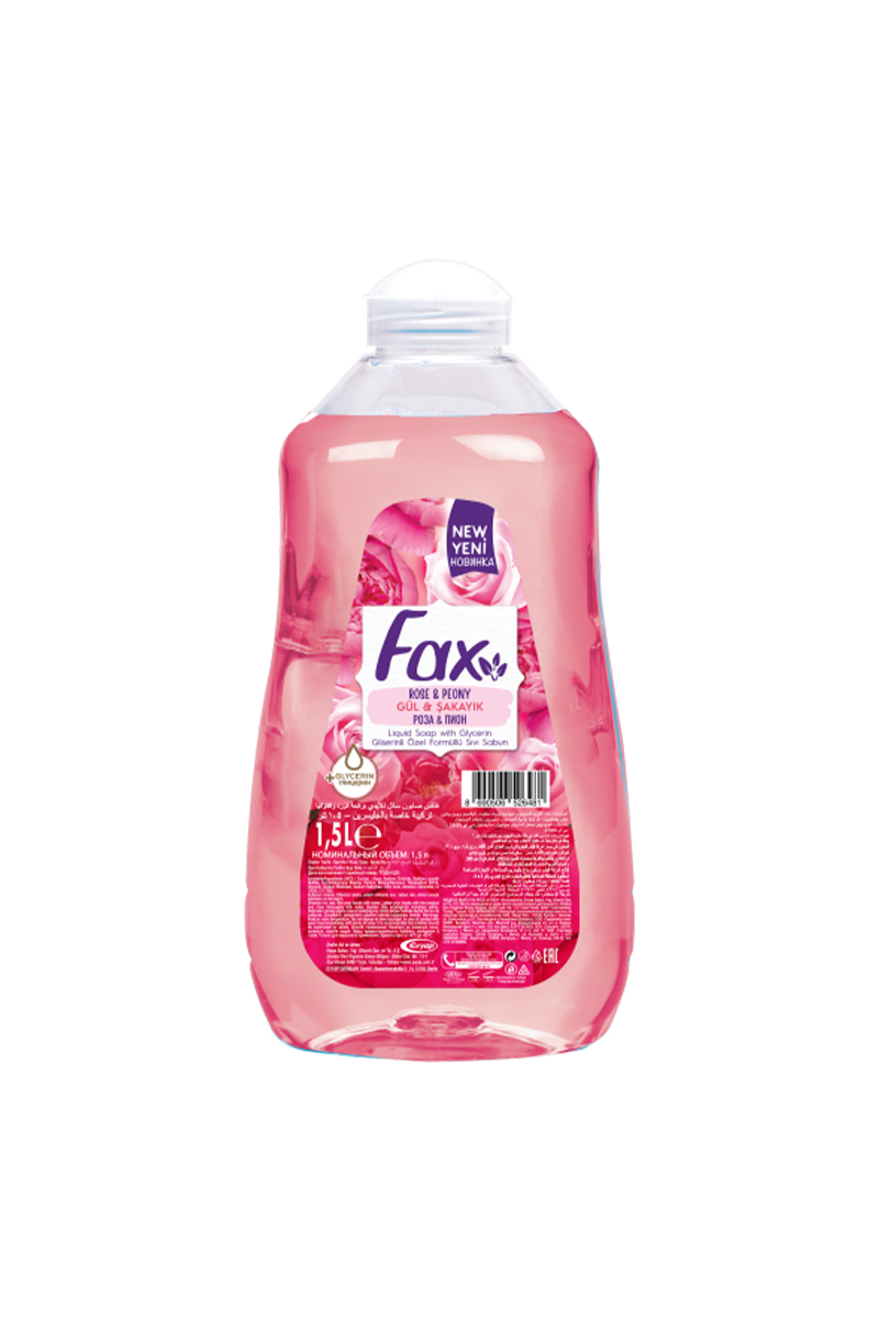 Fax Gül Şakayık Sıvı Sabun 1,5 L Fax Gül Şakayık Sıvı Sabun 1,5 L