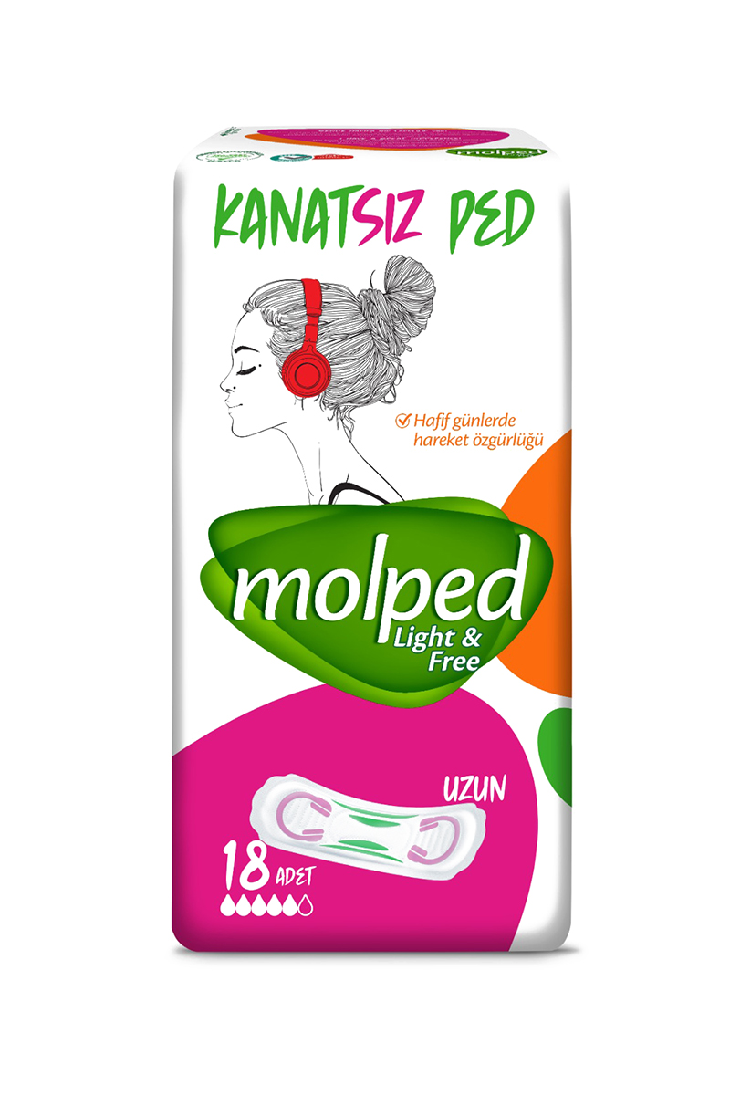Molped Kanatsız Ped Uzun 18'li Molped Kanatsız Ped Uzun 18'li