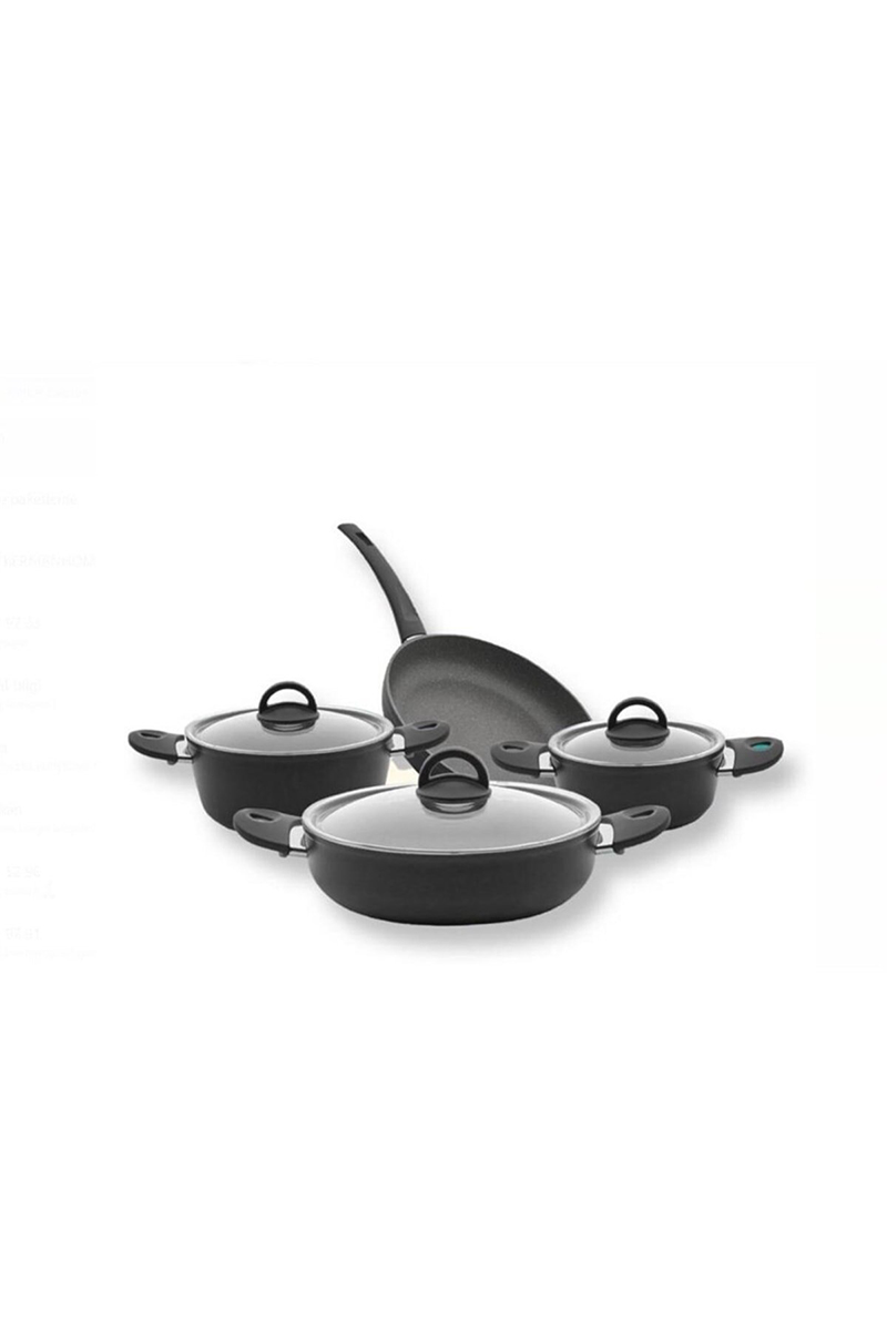 100003 1Leggno Neo Granit Tava-Tencere Seti 7 Parça