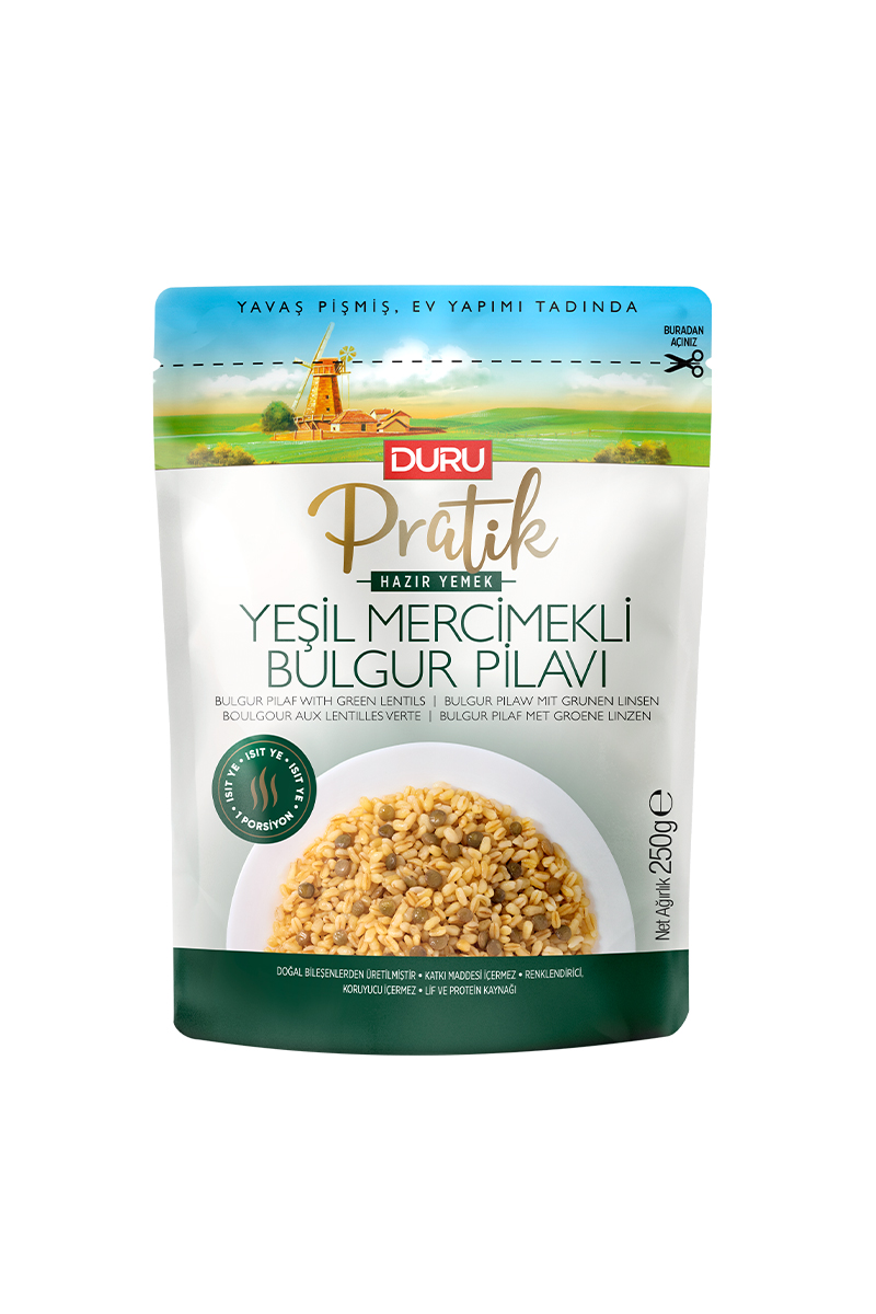 Duru Pratik Yeşil Mercimekli Bulgur Pilavı 250 g