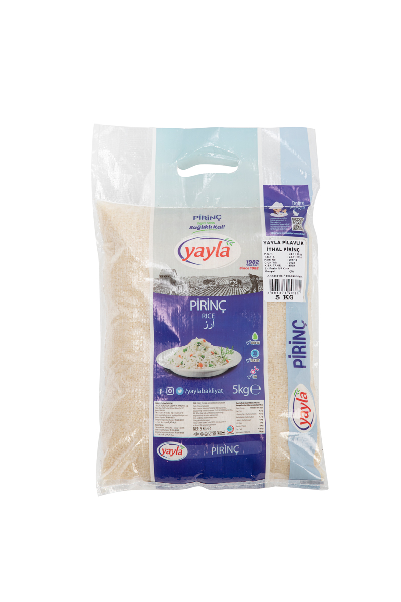 Yayla İthal Pilavlık Pirinç 5Kg