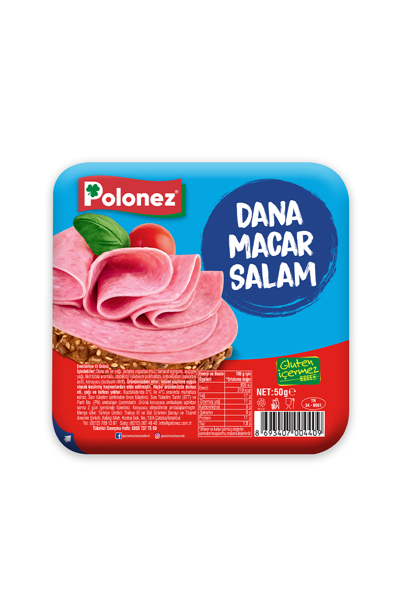 Polonez Dana Dilimli Macar Salam 50 g Polonez Dana Dilimli Macar Salam 50 g
