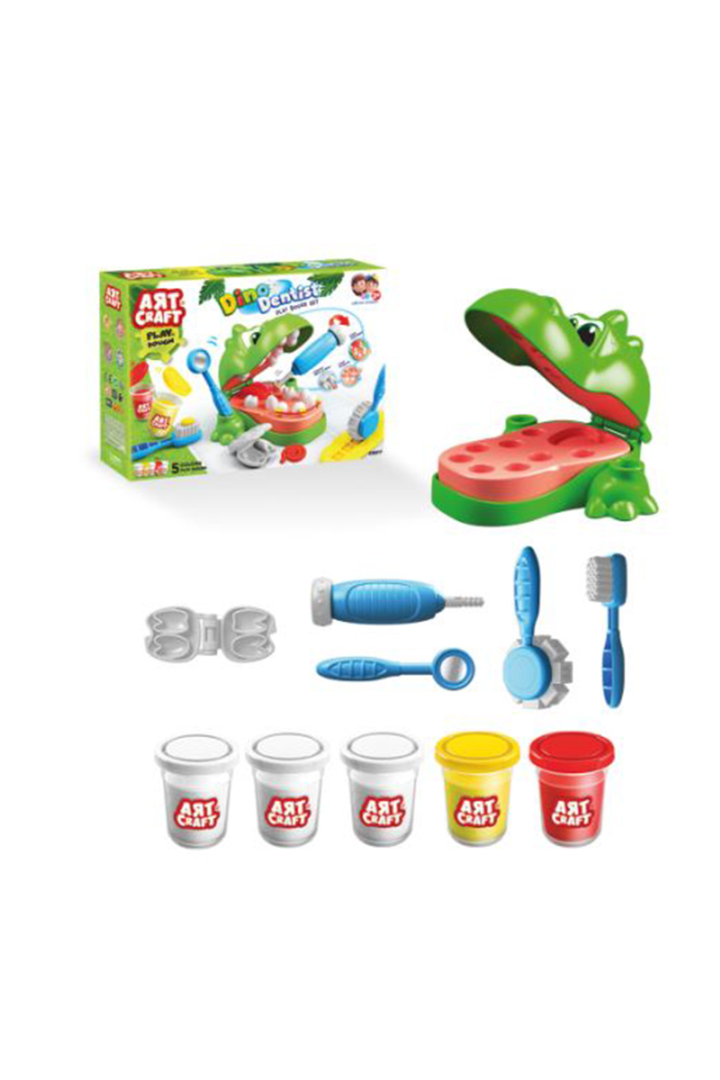Oyuncak Dino Dişçi Hamur Seti Oyuncak Dino Dişçi Hamur Seti