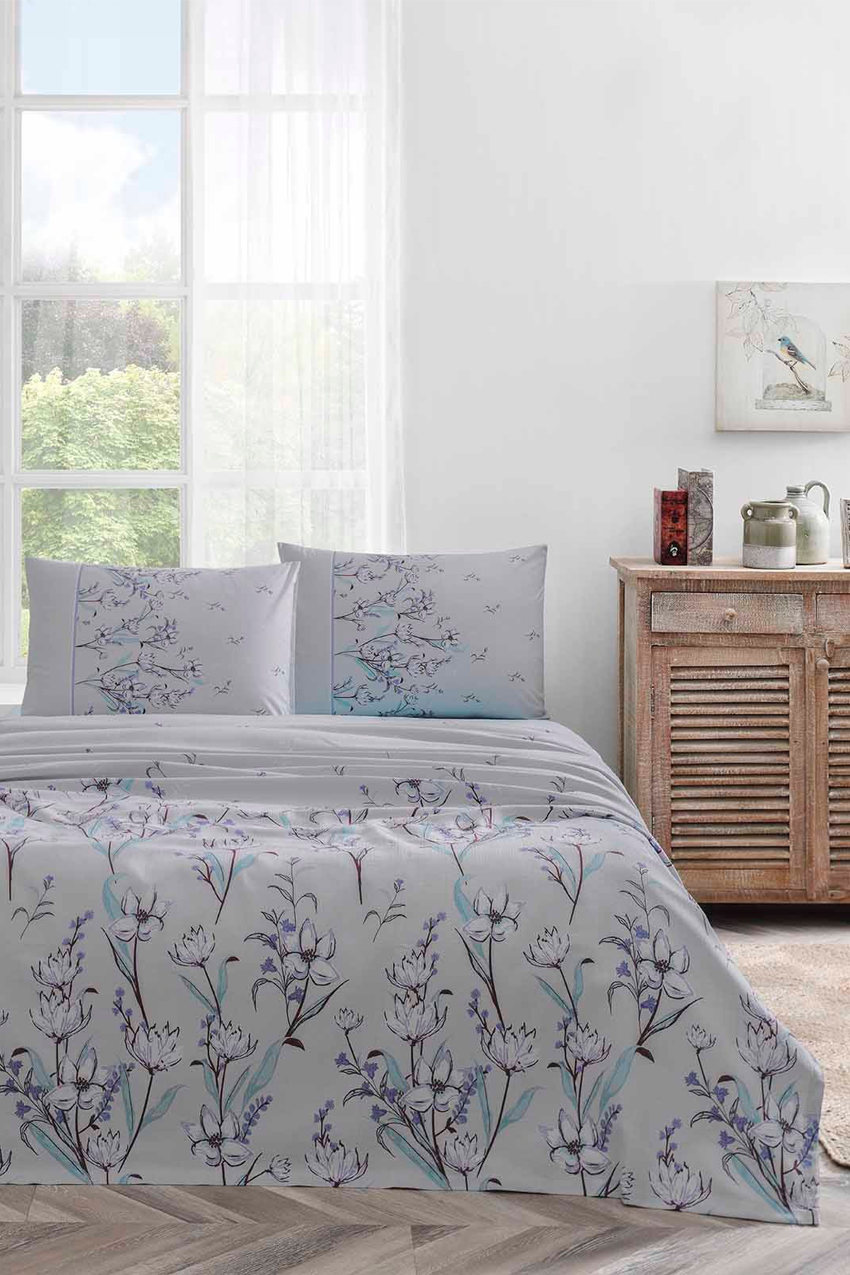 nevresim takımı mavi modern