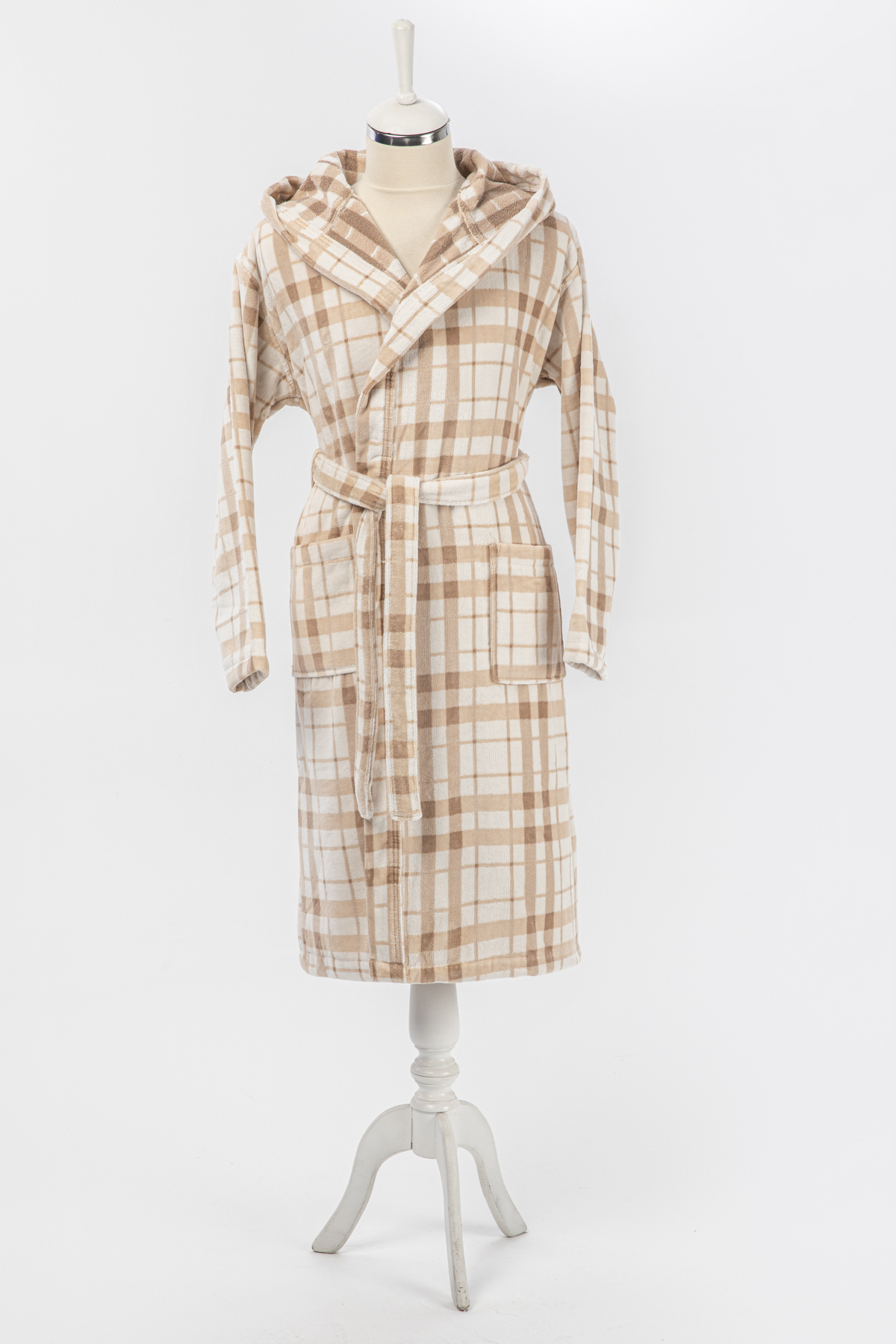 Özdilek Weave Kadife Kapüşonlu Bornoz S/M Beden