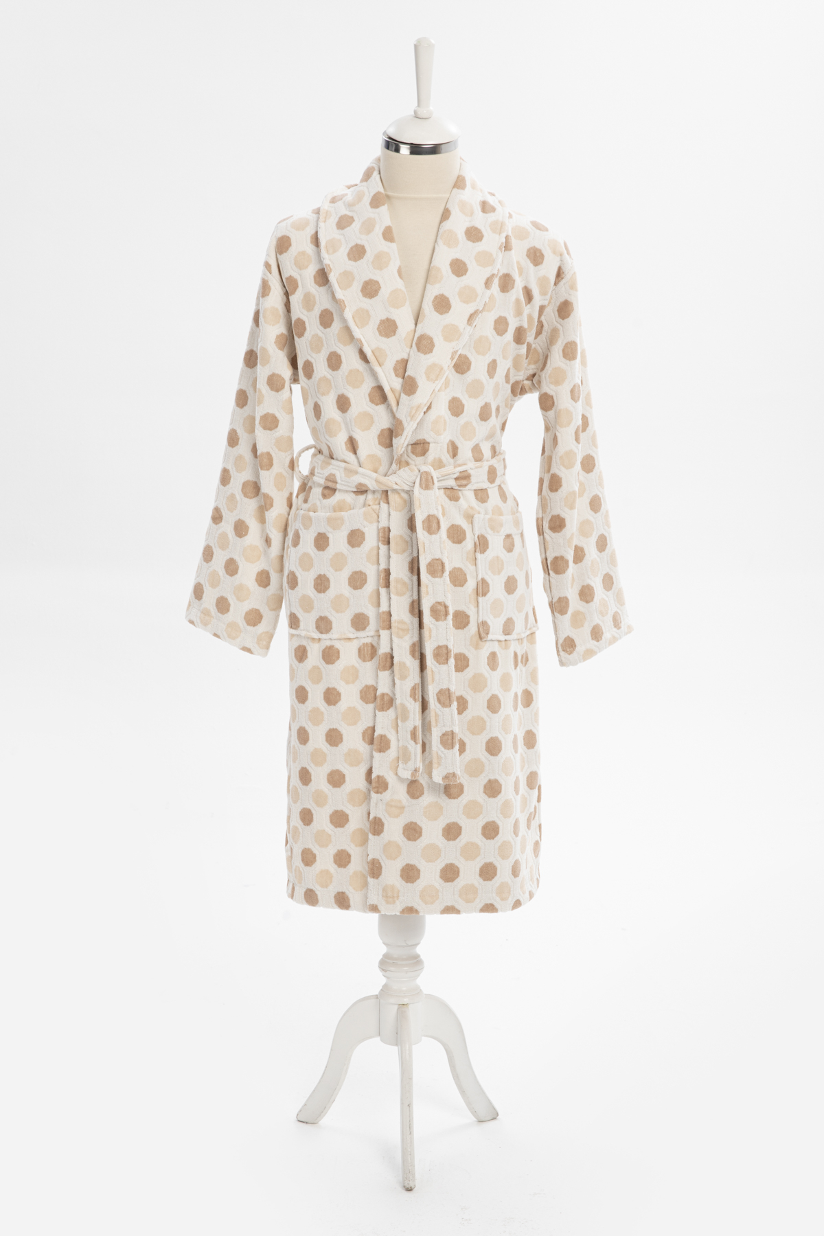 Özdilek Jaune Şal Yaka Kadife Bornoz S/M Beden