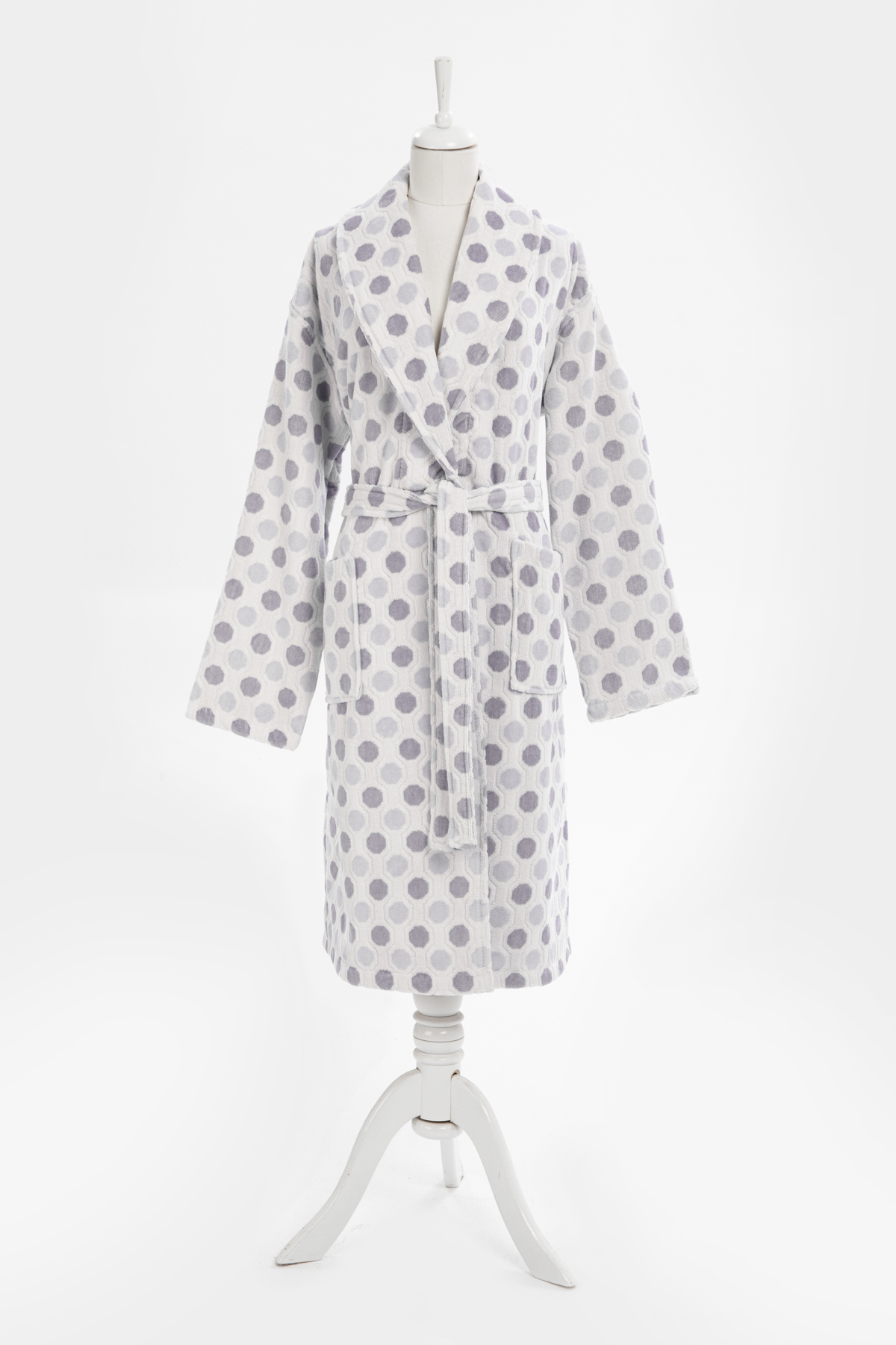 Özdilek Jaune Şal Yaka Kadife Bornoz L Beden