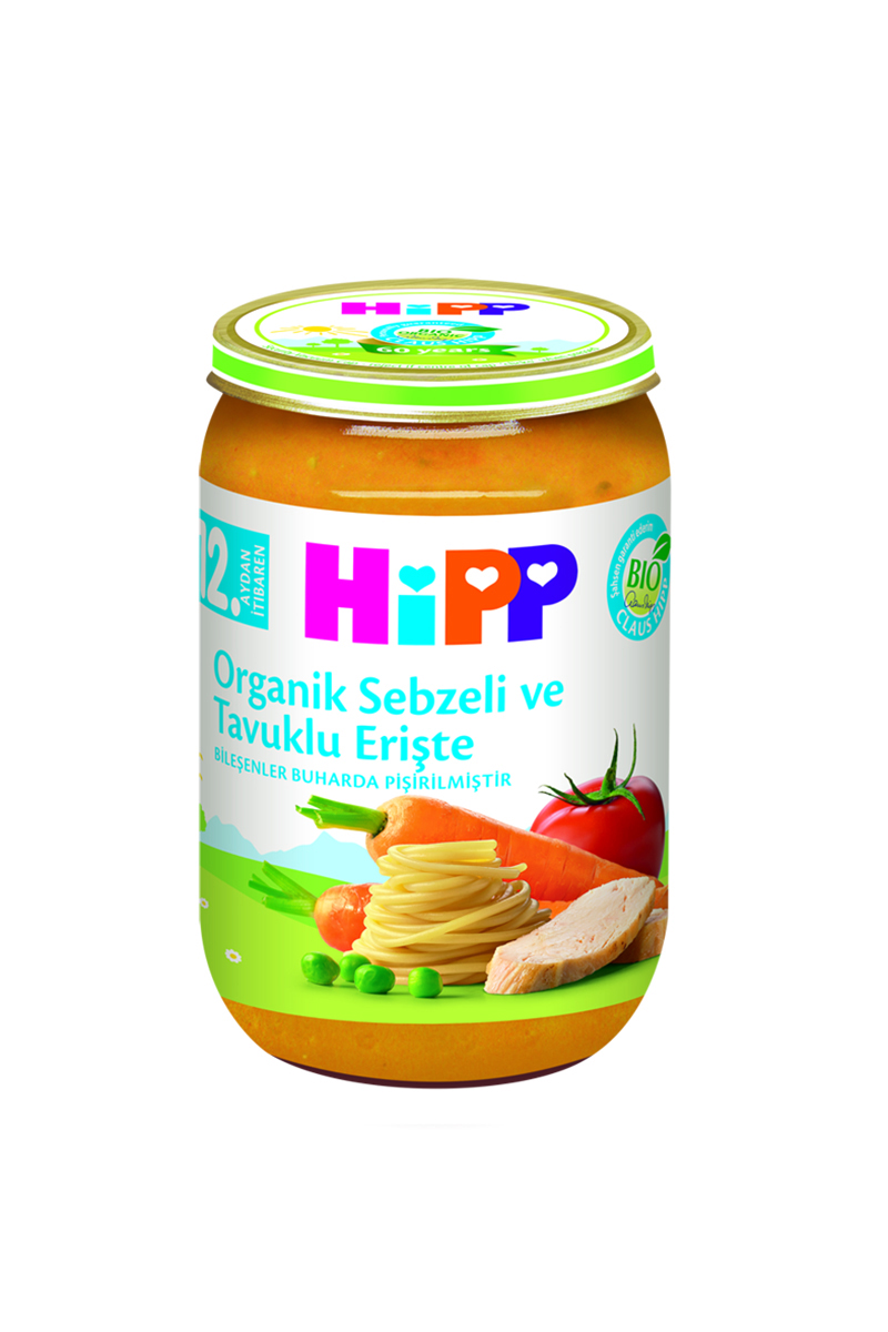 Hipp Organik Sebzeli Tavuklu Erişte 220 g