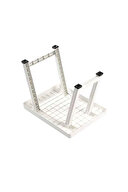Portatif Plastik Beyaz Katlanabilir Sehpa 49x39x38 Cm