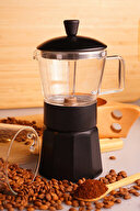 Taşev Stone Cam Moka Pot 6 Fincan