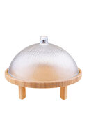 Bambum Kuga Cam Kapaklı Fanus 30 cm