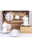 Bambum Naz Kahve Fincan Seti 6 Kişilik Beyaz B4237