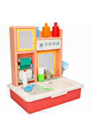 Oyuncak Eğitici Banyo Lavabo Pilli Pembe