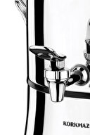 Korkmaz A334 Nosta Mega 2000 W Çelik Demlikli Semaver