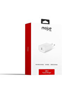 mojue MS11 PD 20W Seyahat Hızlı Şarj Aleti-Beyaz