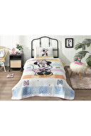 Özdilek Minnie Mouse Happy Tek Kişilik Disney Lisanslı Çocuk Yatak Örtüsü 160x230