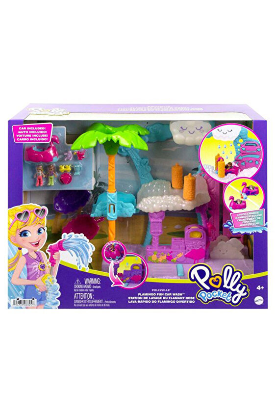 Polly Pocket Flamingo Araba Su Eğlencesi Seti Polly Pocket Flamingo Araba Su Eğlencesi Seti