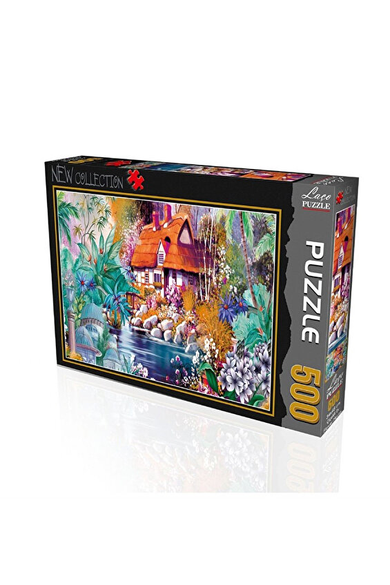 Laço Puzzle 500 Parça Çiçekli Ev Laço Puzzle 500 Parça Çiçekli Ev