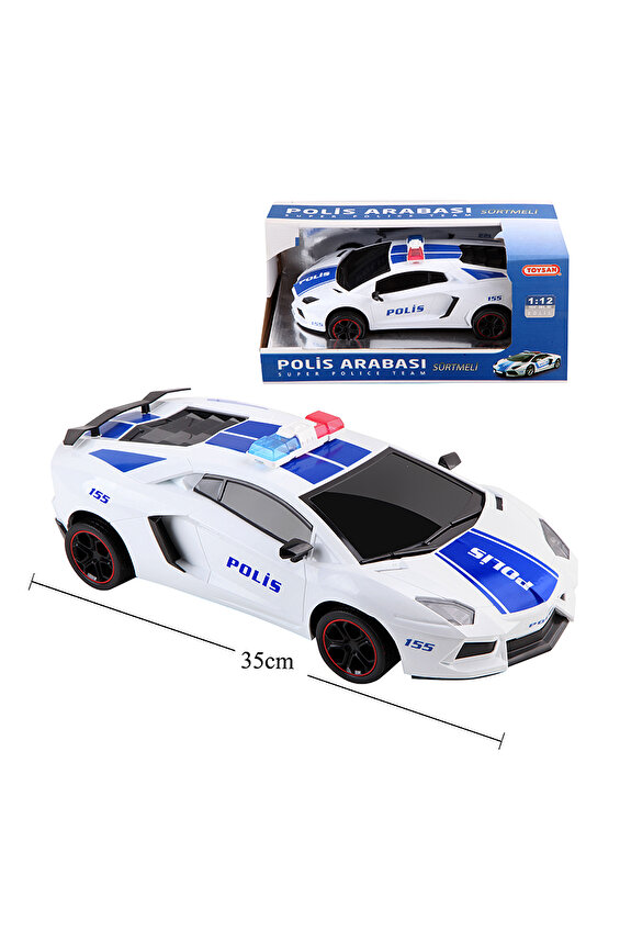 Oyuncak Sürtmeli Polis Arabası 1/12 Ölçekli