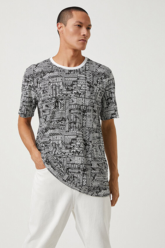 Koton Erkek Tişört 3SAM10045HK Koton Erkek Tişört 3SAM10045HK