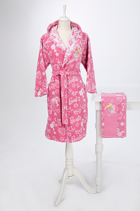 Özdilek Barbie Shell Lisanslı Çocuk Havlu Bornoz Seti 9/10 Yaş Özdilek Barbie Shell Lisanslı Çocuk Havlu Bornoz Seti 9/10 Yaş