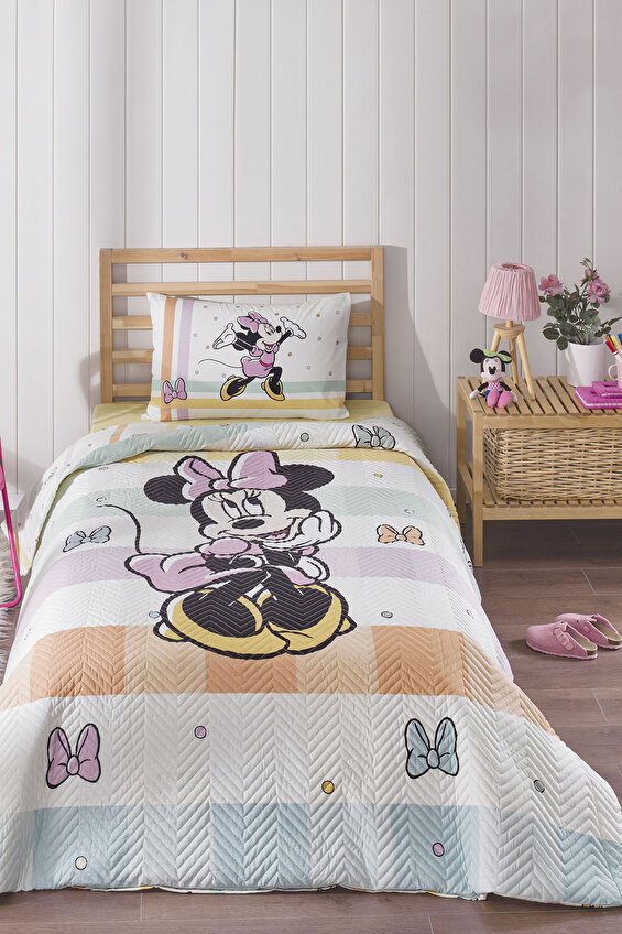 Özdilek Minnie Mouse Happy Tek Kişilik Disney Lisanslı Lastikli Fitted Çarşaf Kapitone Çocuk Nevresi Özdilek Minnie Mouse Happy Tek Kişilik Disney Lisanslı Lastikli Fitted Çarşaf Kapitone Çocuk Nevresi