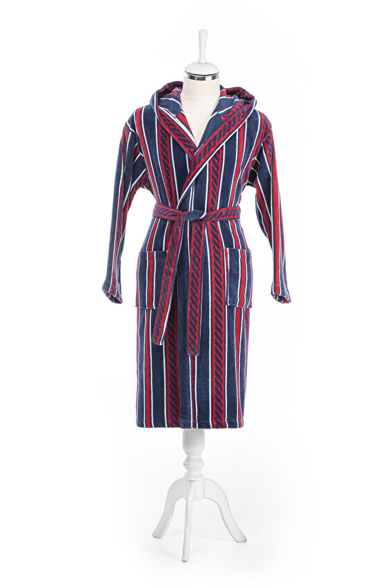 Özdilek Hawai Marin Kadife Kapüşonlu Bornoz S/M Beden Özdilek Hawai Marin Kadife Kapüşonlu Bornoz S/M Beden