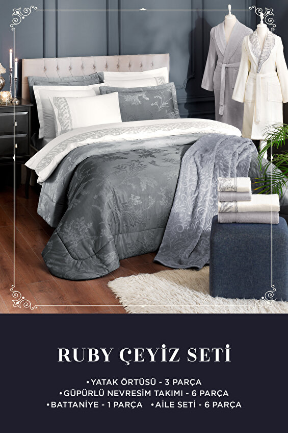 Özdilek Ruby Çift Kişilik Çeyiz Seti 16 Parça Özdilek Ruby Çift Kişilik Çeyiz Seti 16 Parça